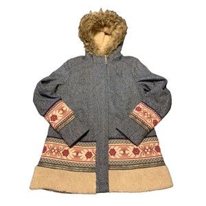 Elevenses KIMMY SCHMIDT Coat Fur Parka Small Hooded Northerner Anthropologie